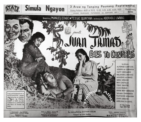 Juan Tamad Goes to Congress (Release Date - September 22, 1959, State Theater)c